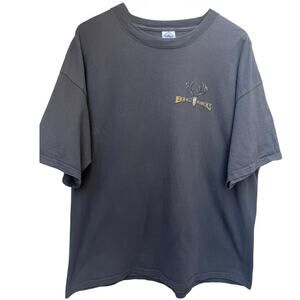 Big Rack Brew & Cue Graphic T Shirt Mens 2XL Gray Deer Hunting Outdoor Tee
